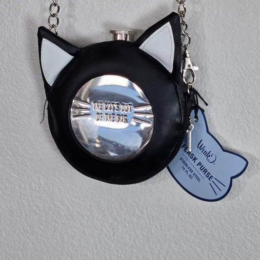 “The Cat’s Out of the Bag” Mini Flask Purse – NWT