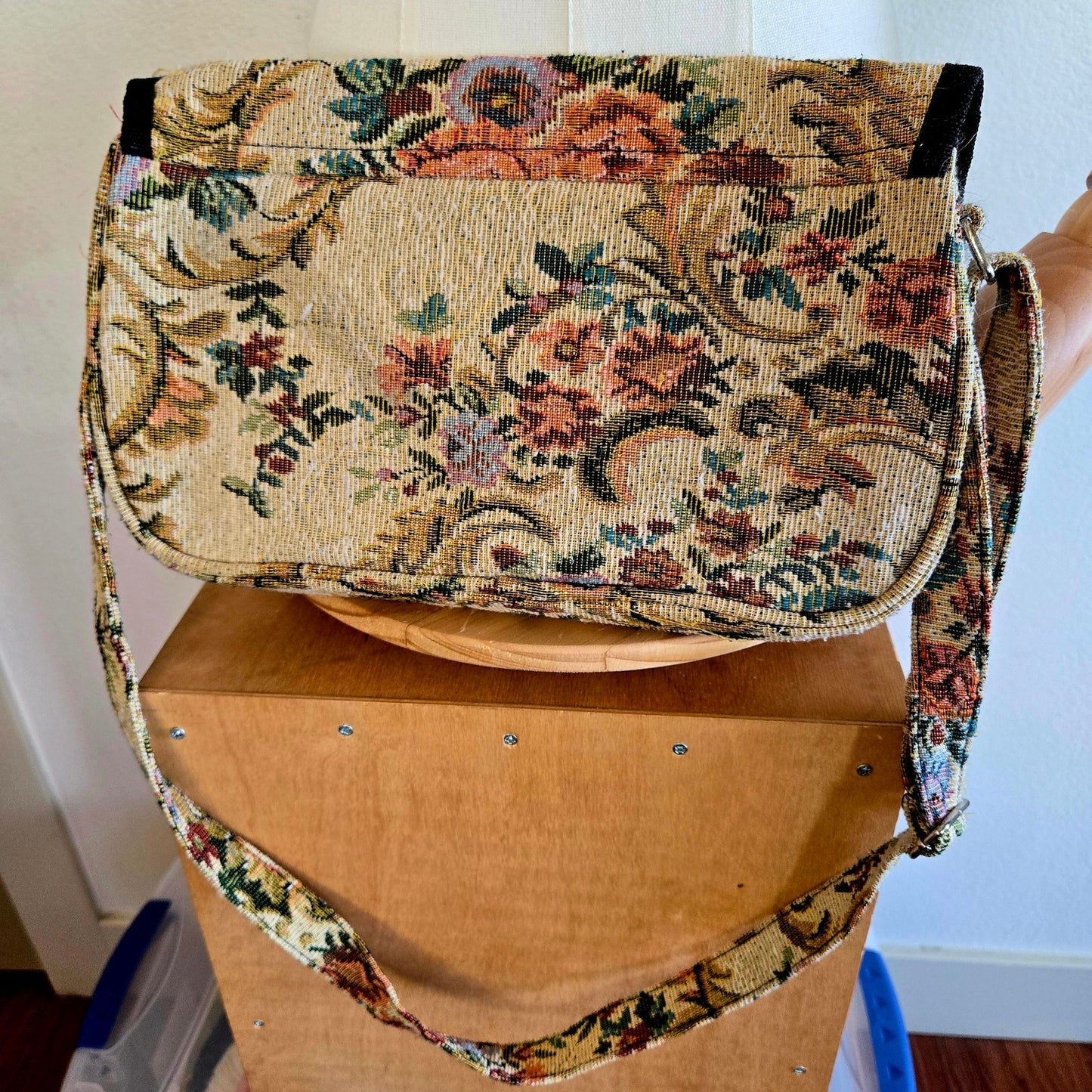Tapestry Carpet Bag Crossbody Purse