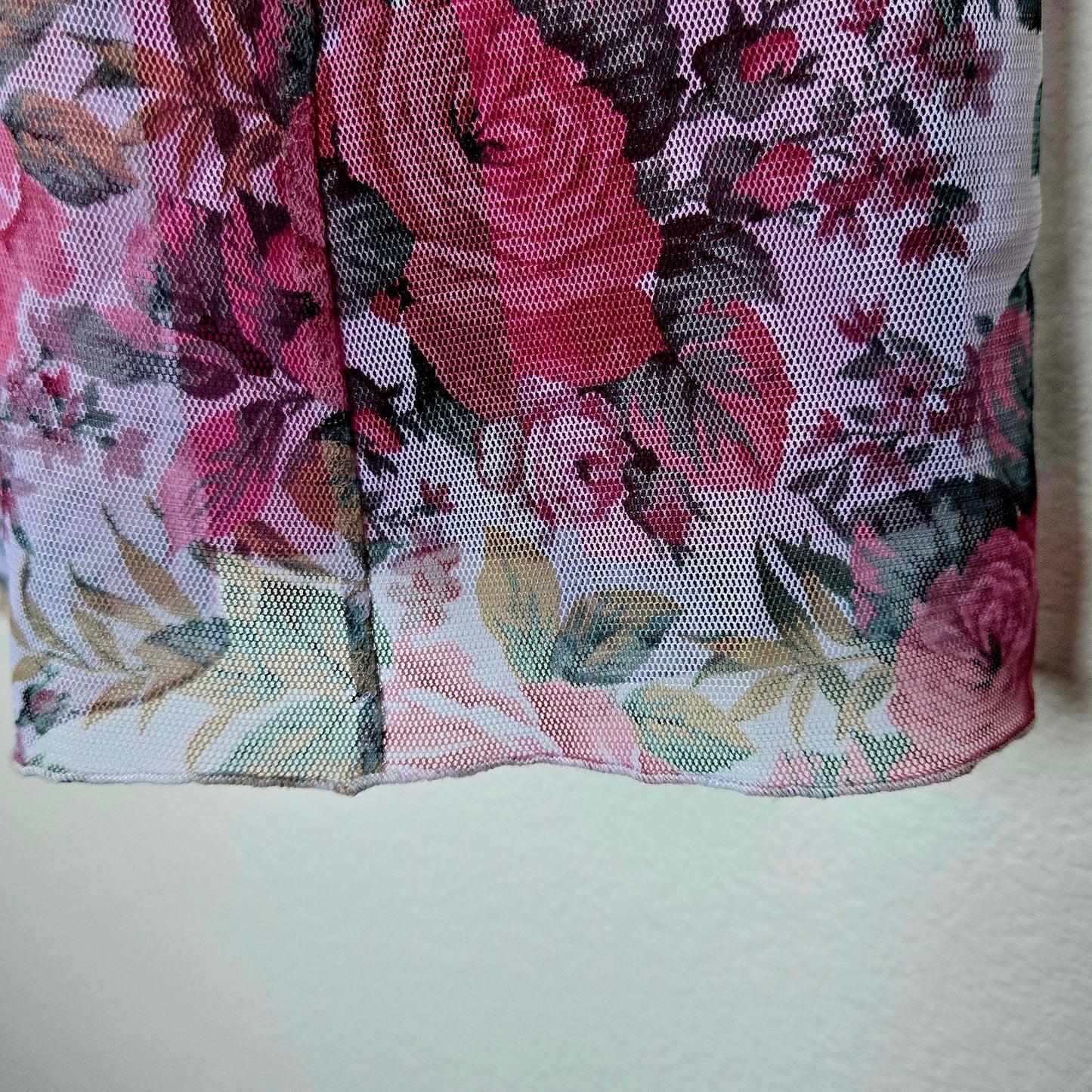 Onyx Nite vintage 90's Floral rose mesh cup top mini dress