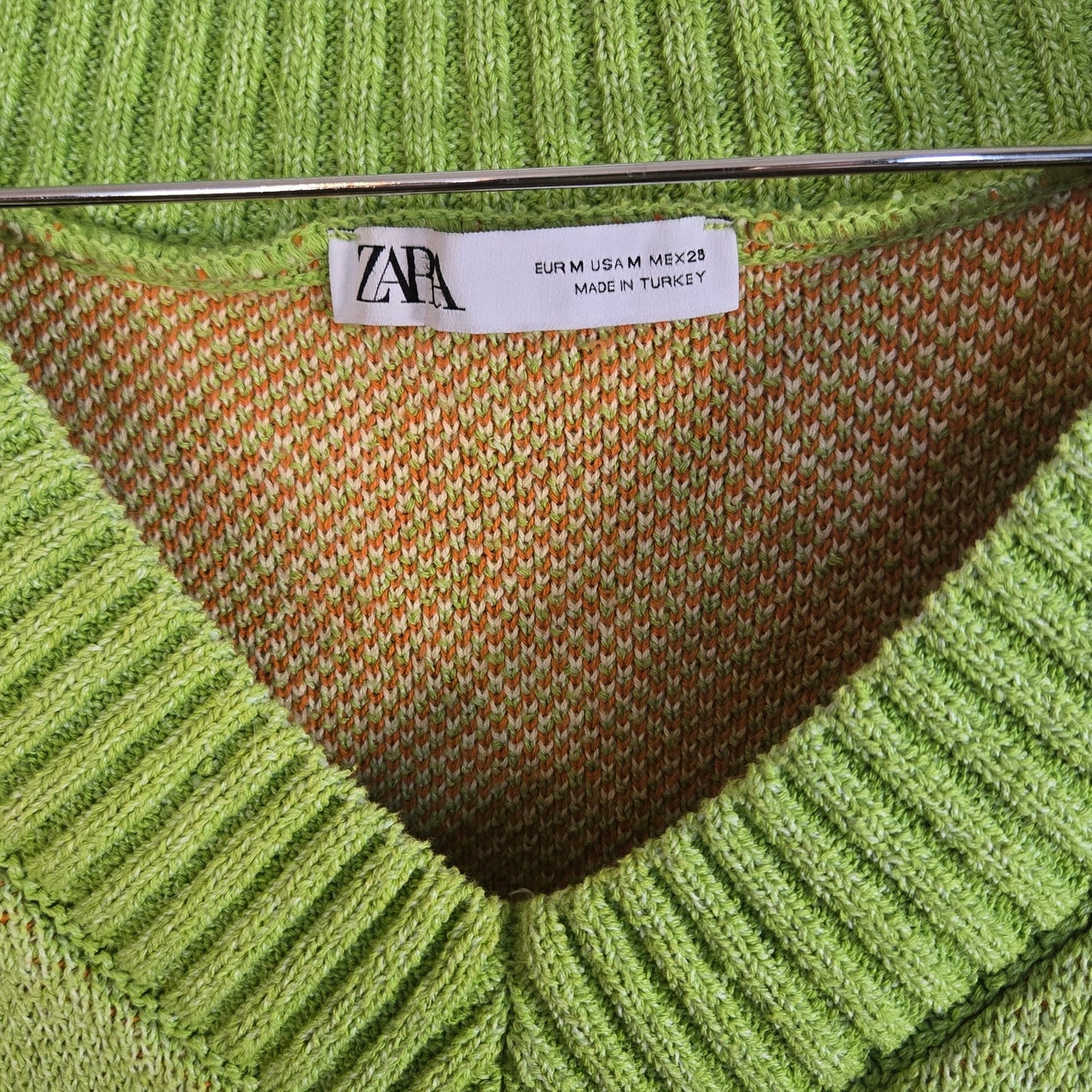 Size M (Unisex)-Zara Oversized Floral Knit Sweater Vest