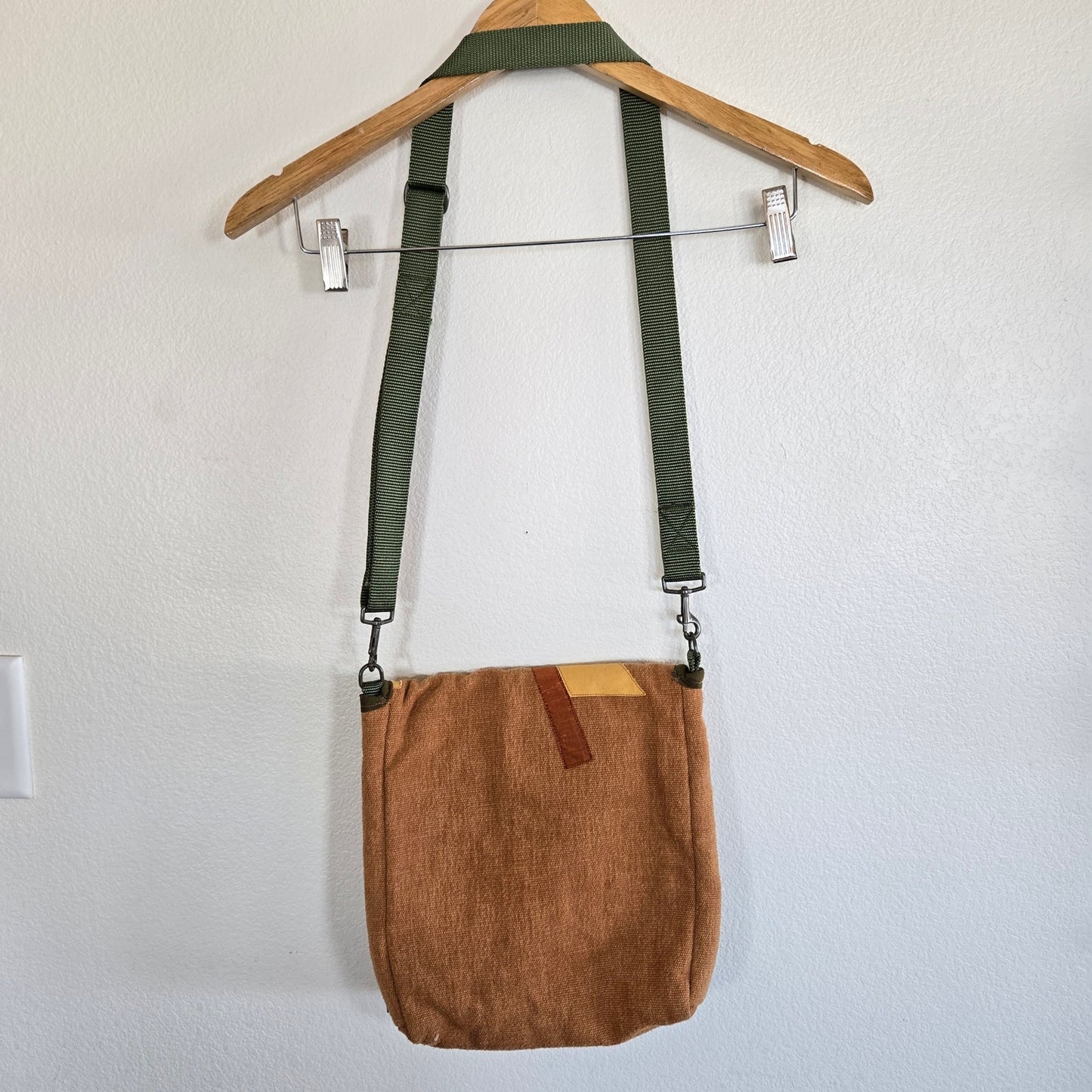 Canvas Floral Crossbody Purse – Tan & Butter Yellow Boho Hobo Bag