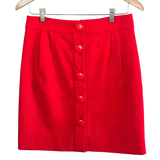 KATE SPADE WOOL OFFICE SKIRT LIPSTICK RED