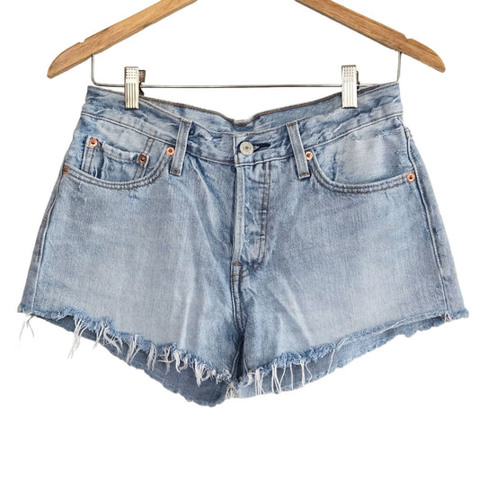 LEVI'S 501 DENIM CUT OFF SHORTS LIGHT WASH LEVI STRAUSS