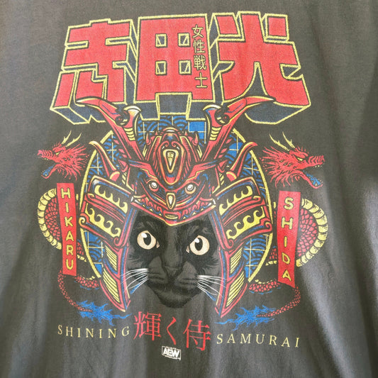 Size M – AEW Hikaru Shida Shining Samurai T-Shirt