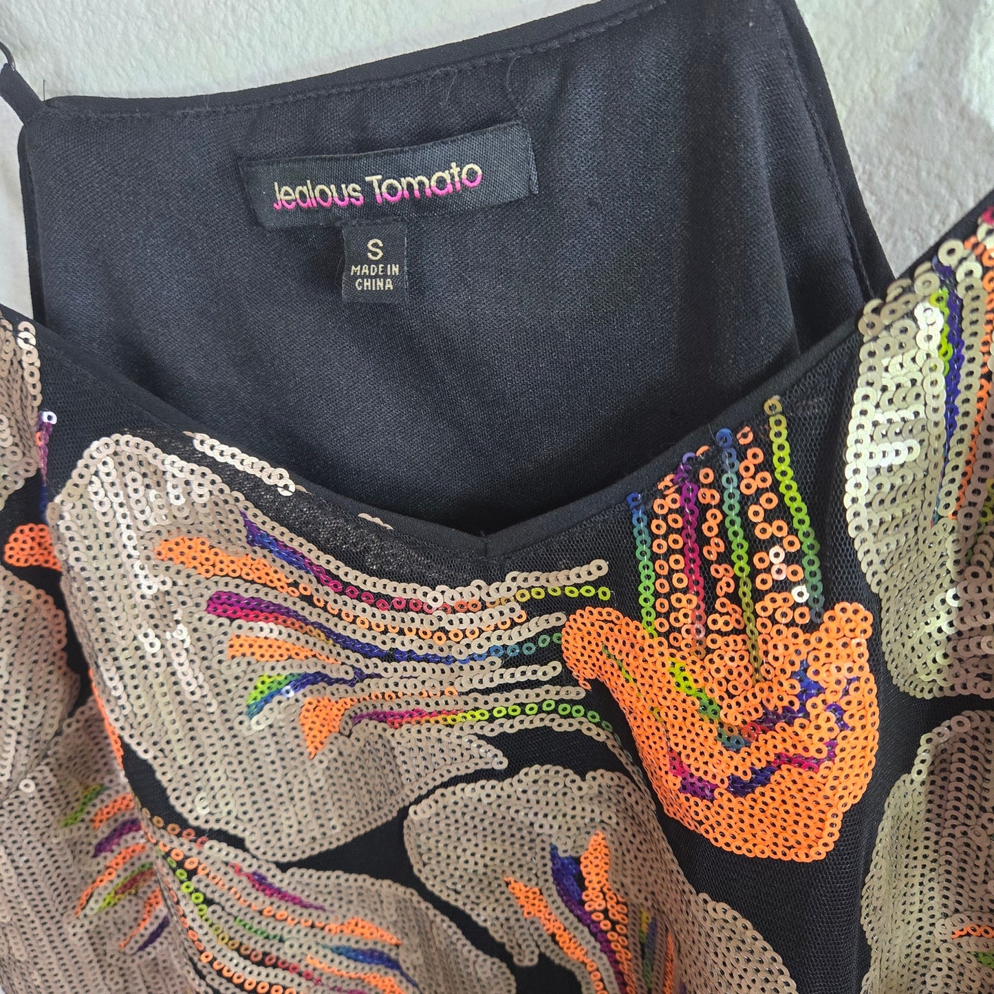 Size Small - Abstract Sequin Party Dress by Jealous Tomato