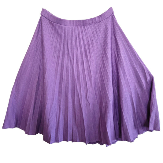 MED Lavender Knit Pleated Midi Skirt – Made in USA – Union Made Vintage