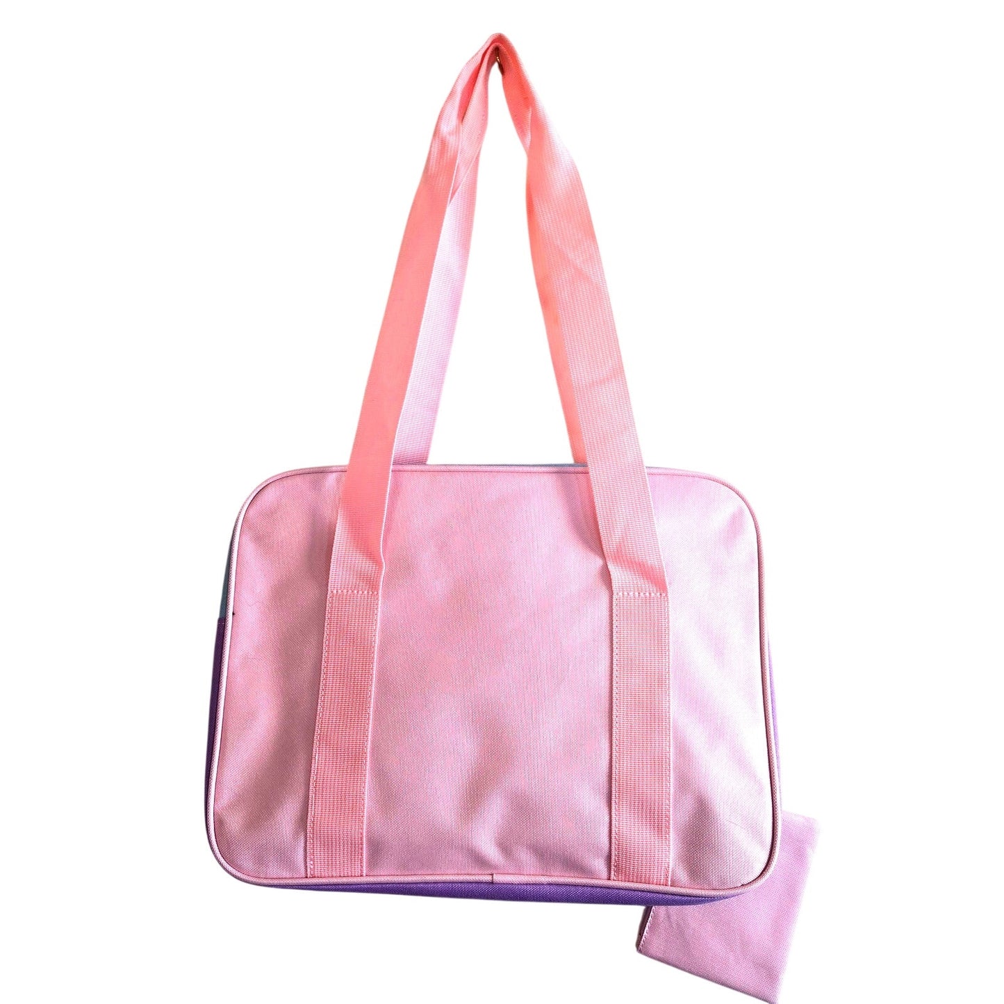 Kawaii Heart Ita Bag Pink & Purple Shoulder Tote – Pin Display Window Bag w/ Coin Purse