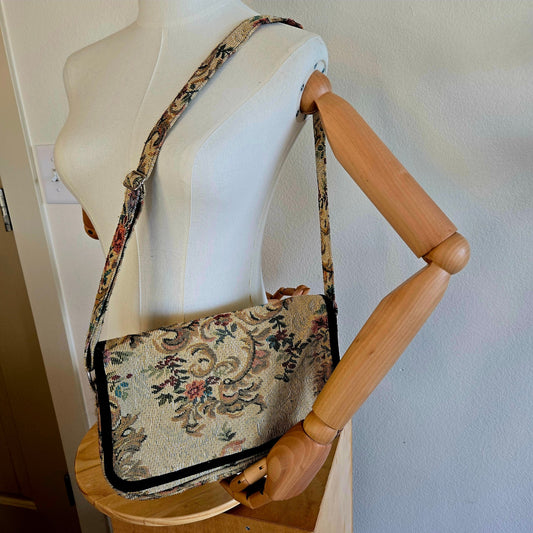 Tapestry Carpet Bag Crossbody Purse