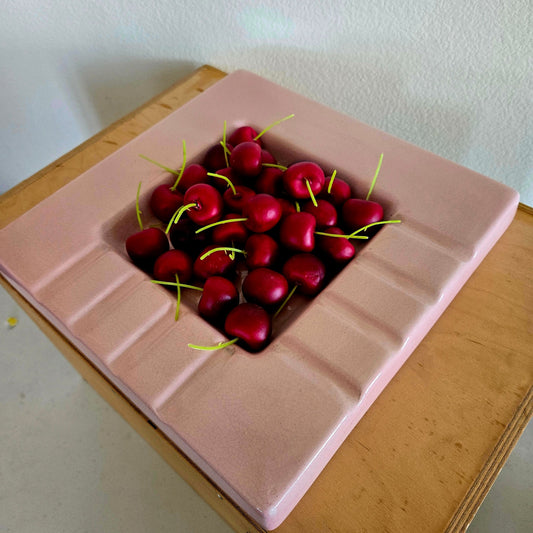 Pink Vintage 1980s Ashtray Patio Tray miami brutalist beautiful