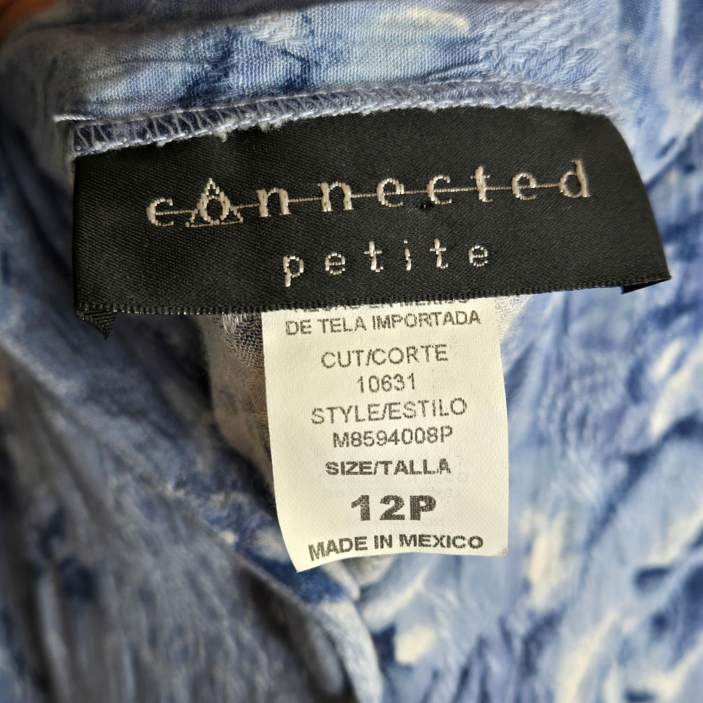 Size 12P – 1990s Blue Crisscross-Back Sundress by Connected