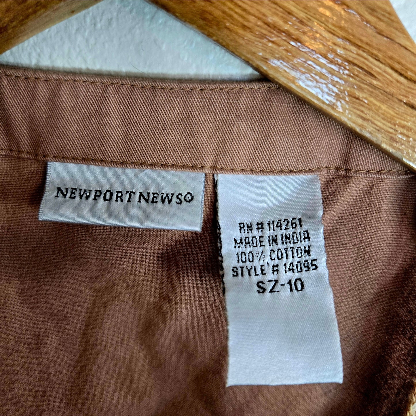 Size 10 –  Embroidered Cotton Vest in Tan