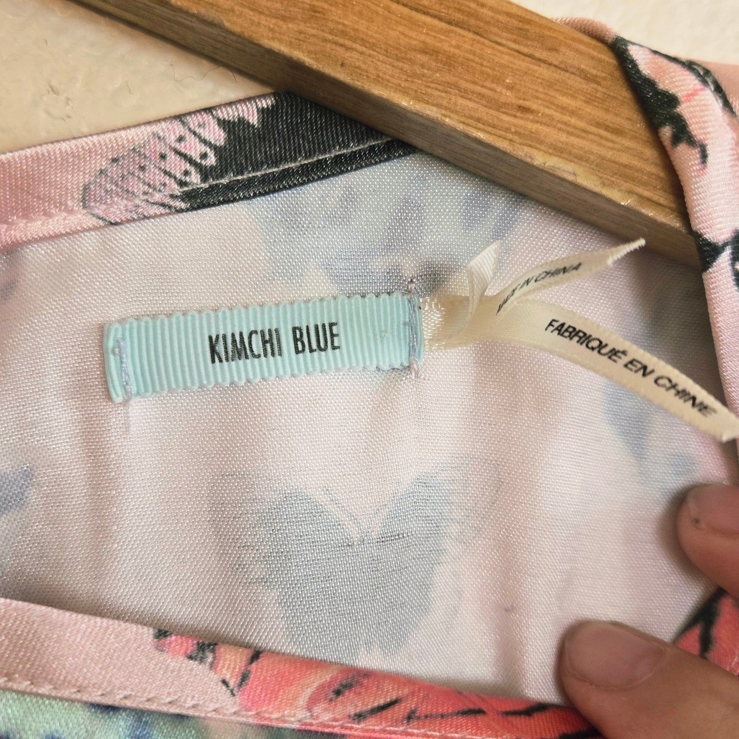 Size XS – Kimchi Blue Pink Satin Bug Print Shift Dress